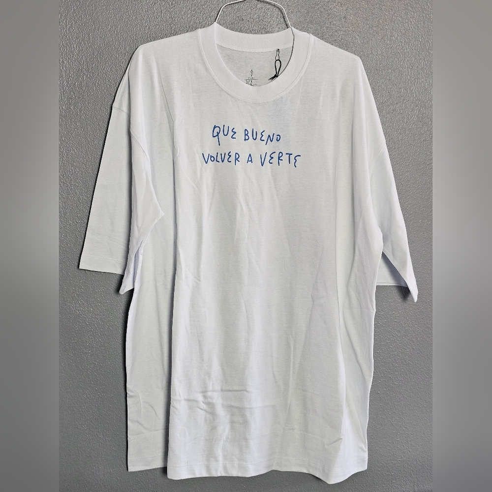 J Balvin Oversized Graphic White T-Shirt- XL
